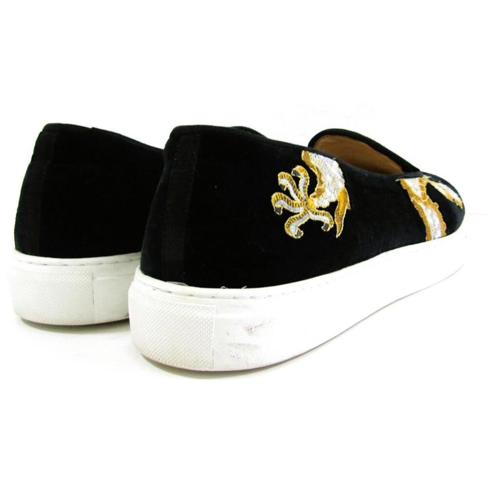 Scalalmandre by Stubbs & Wootton Palm Beach Emperor Noir Black Velvet Slippers - Picture 5 of 14